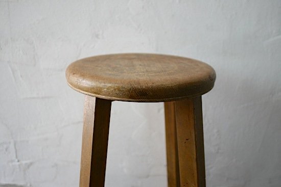 昭和の丸椅子/木のスツール/古い丸椅子 - カフェスタイルの 