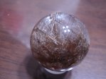  シルバー ルチル水晶（クォーツ）　丸玉　　　34.8ミリ珠