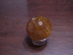  ルチル水晶（クォーツ）　丸玉　　　25.2ミリ珠
