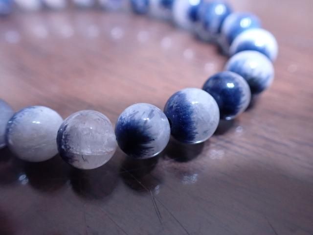 デュモルチェライト イン クォーツ ブレスレット 「五徳」