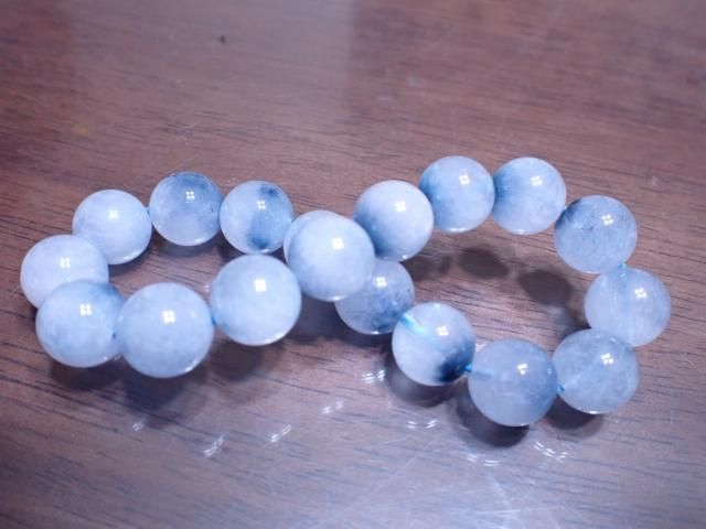 デュモルチェライト イン クォーツ ブレスレット 「五徳」