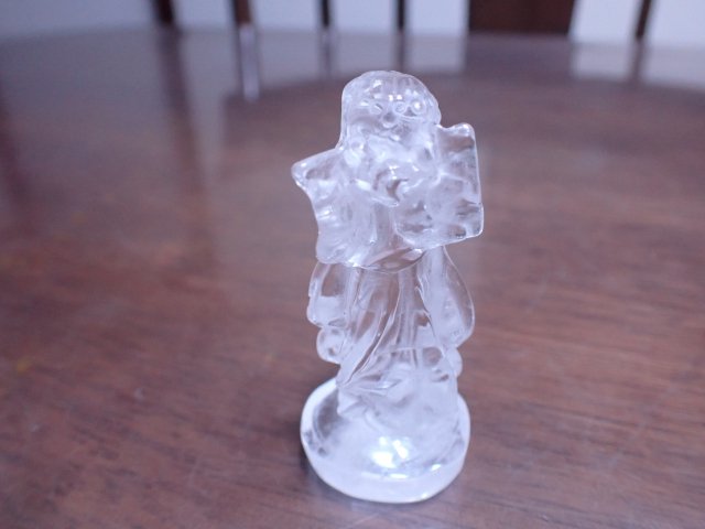 エンジェル（天使）　水晶彫り　置物・飾り・縁起　　　　「五徳」