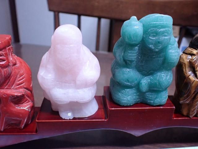天然石　七福神　台座付き　置物 七福神／水晶・置物・台座付き – 天然石の店 ふうちゃん