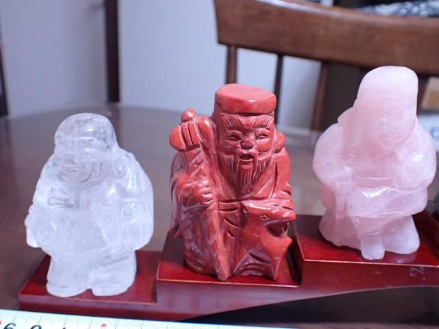天然石　七福神　台座付き　置物 七福神／水晶・置物・台座付き – 天然石の店 ふうちゃん