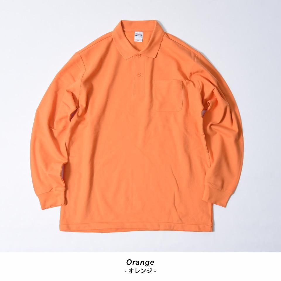 カラー展開も豊富なポケット付きT/C長袖ポロシャツ(16色/8サイズ