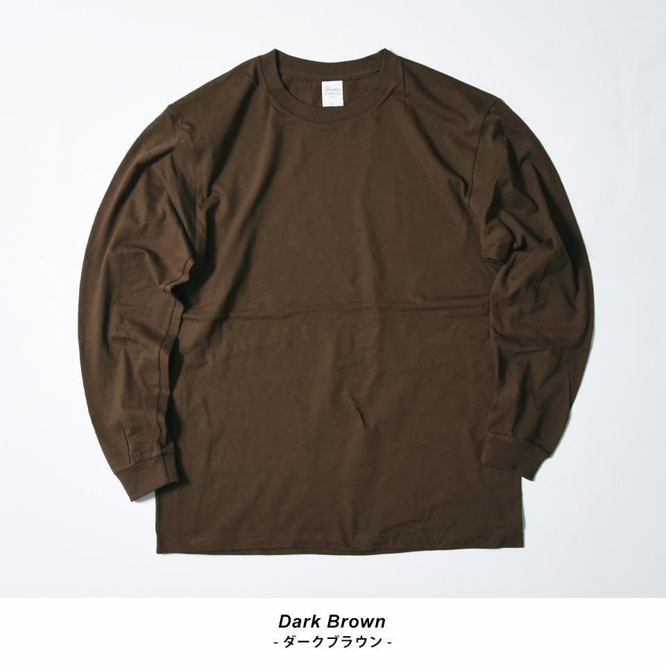 袖リブありくすみカラーで可愛いベーシックロンT(13色/5.6オンスの中厚