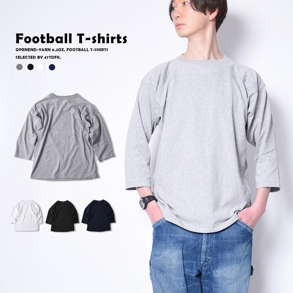 【メーカー直送】 オープンエンド糸を使用した切り替えしが特徴のフットボールT トップス