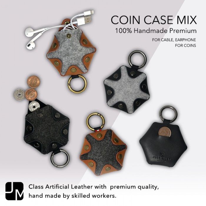 JM 六角形とバイカラーがおしゃれなカジュアルコインケース/COIN CASE MIX - セレクトショップ 【Mirai Zakka】本店