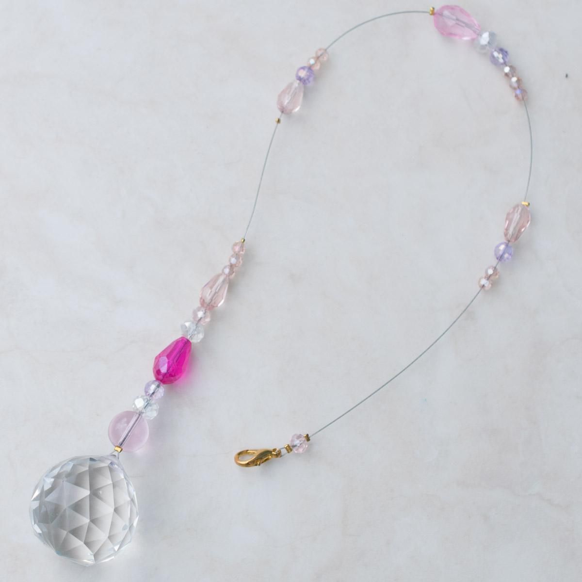 サンキャッチャー♡ハンドメイド品「3つのピンクのフラワー❁﻿.」 完成品】サンキャッチャー1 ピンク – 貴和製作所オンラインストア