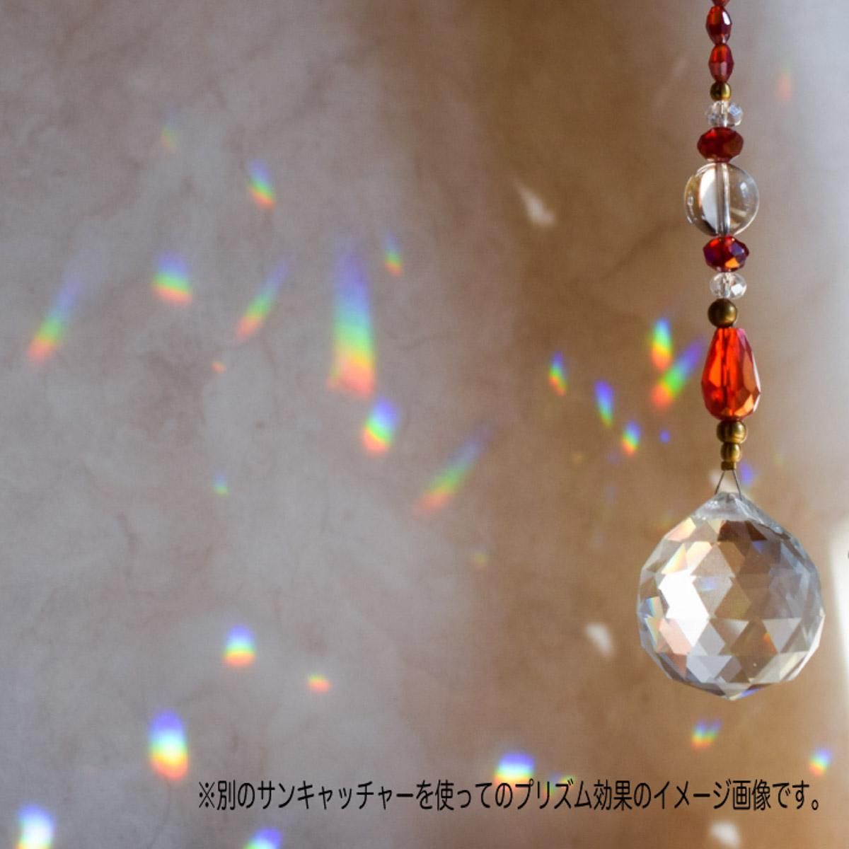 花～Passion Flower／サンキャッチャー - 天然石＋マクラメ