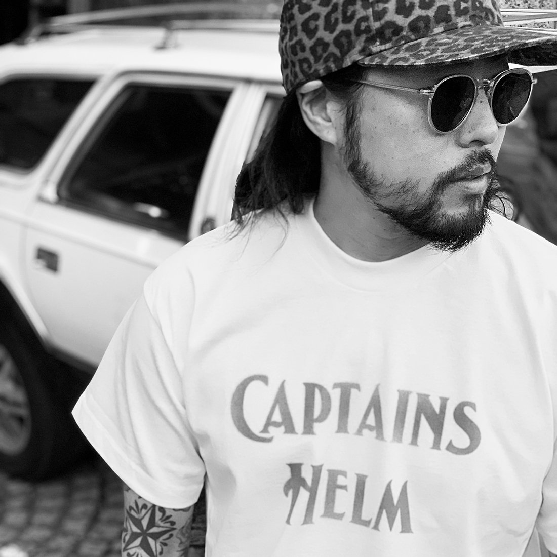 CAPTAINS HELM #USA MADE LOGO TEE -Stencil - CAPTAINS HELM WEB STORE