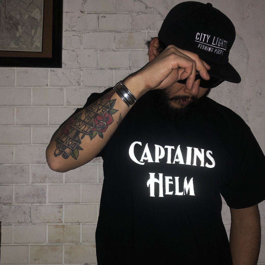 CAPTAINS HELM #USA MADE LOGO TEE -Reflector - CAPTAINS HELM WEB STORE