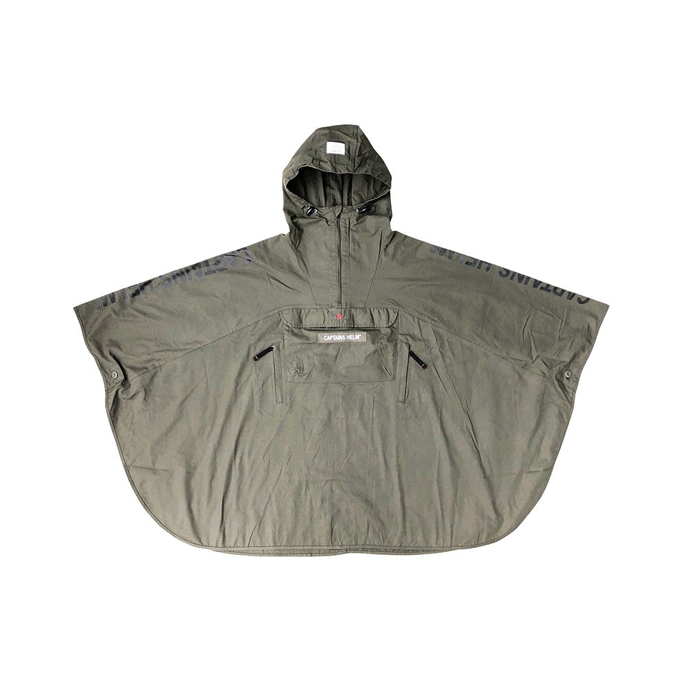 GRIP SWANY × CAPTAINS HELM #FIREPROOF PONCHO -OLIVE - CAPTAINS