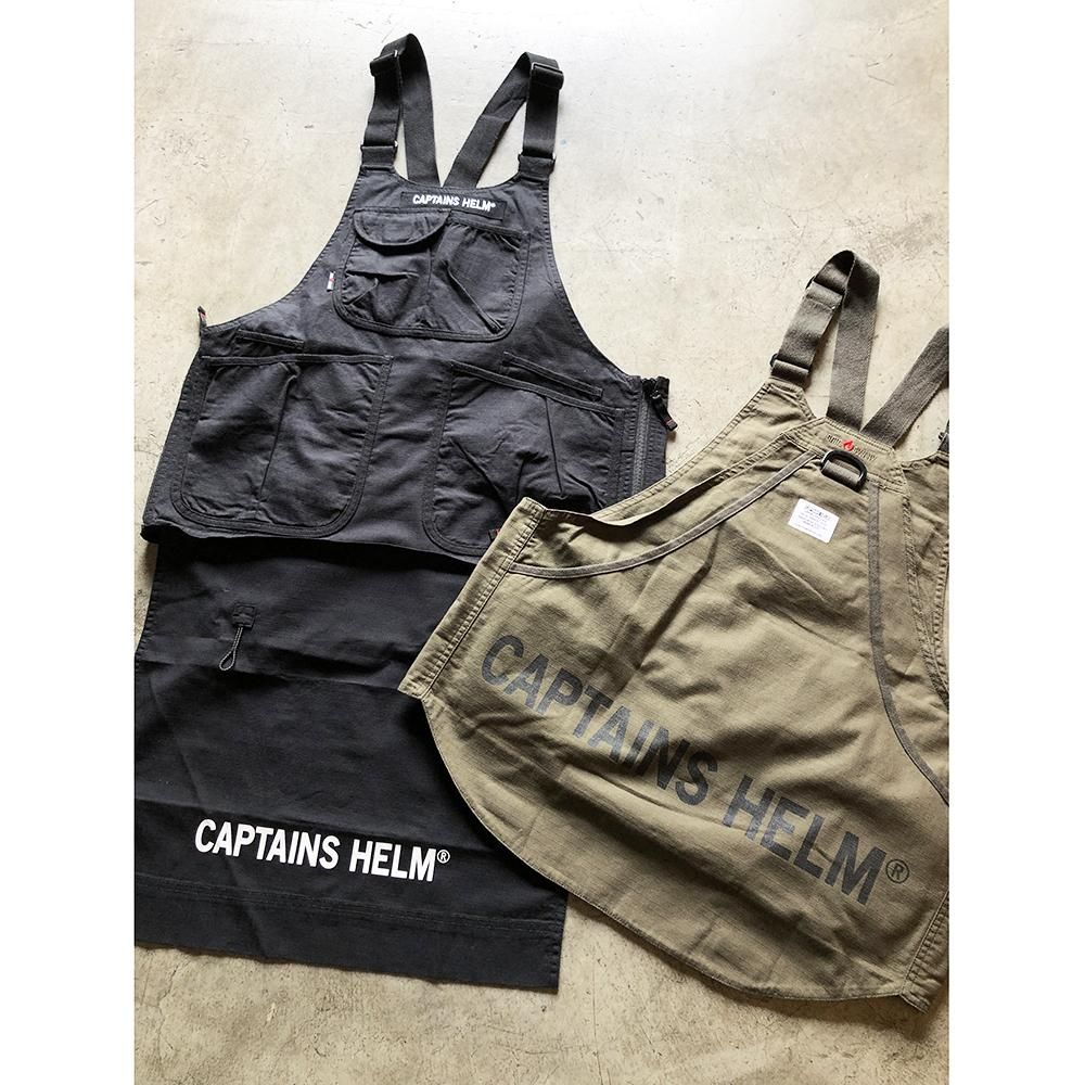 GRIP SWANY × CAPTAINS HELM #FIREPROOF APRON VEST -BLACK - CAPTAINS