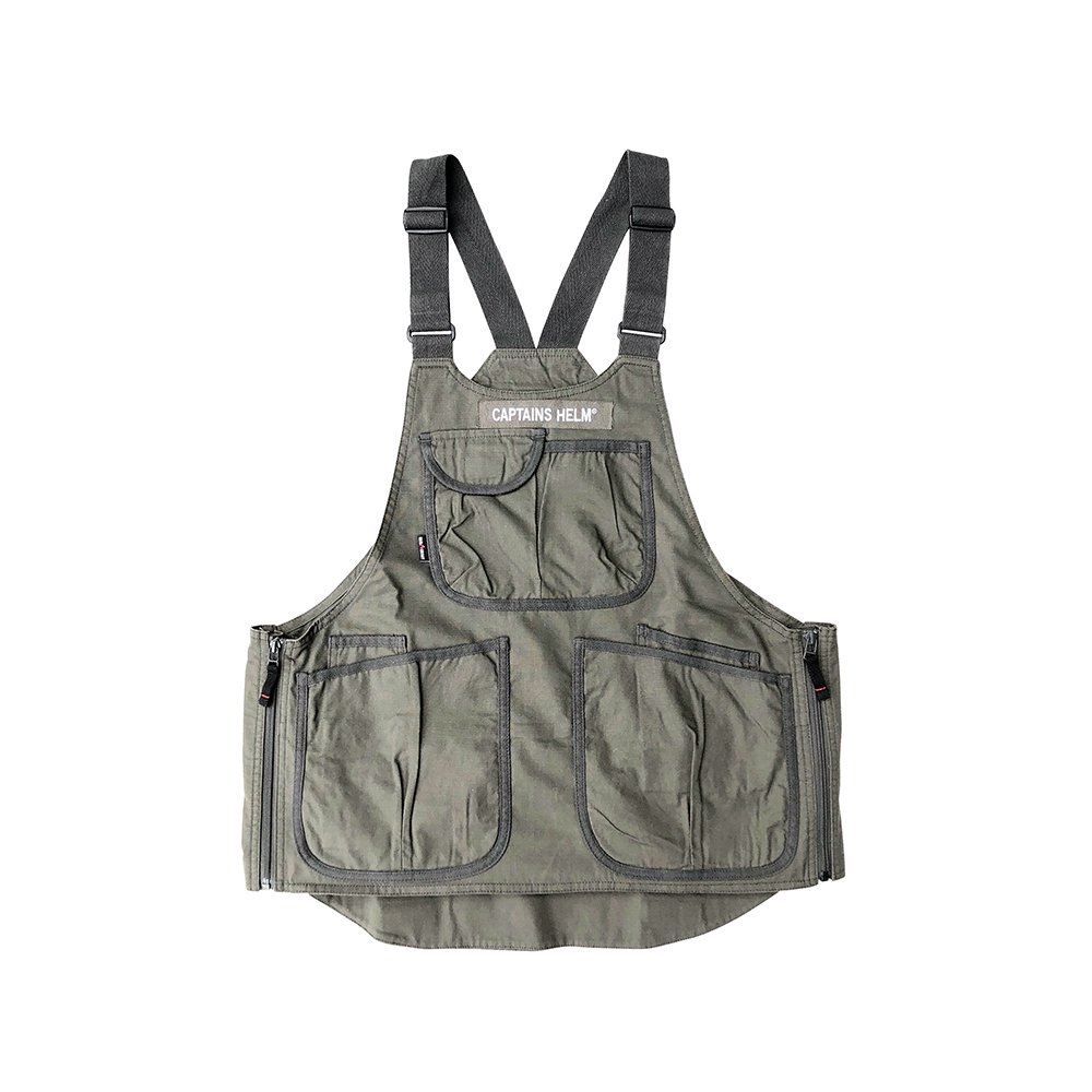 GRIP SWANY × CAPTAINS HELM #FIREPROOF APRON VEST -OLIVE - CAPTAINS