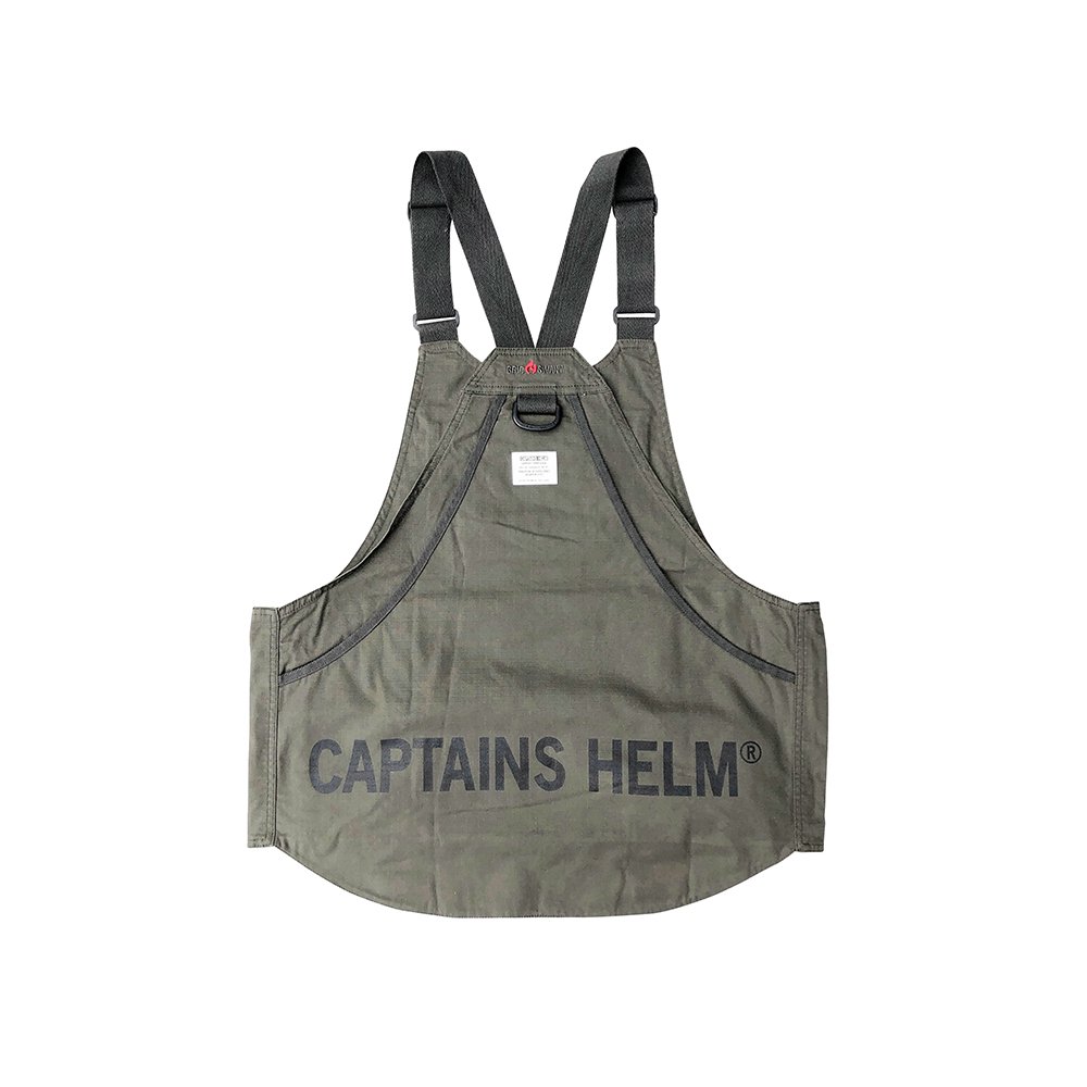 GRIP SWANY × CAPTAINS HELM #FIREPROOF APRON VEST -OLIVE - CAPTAINS