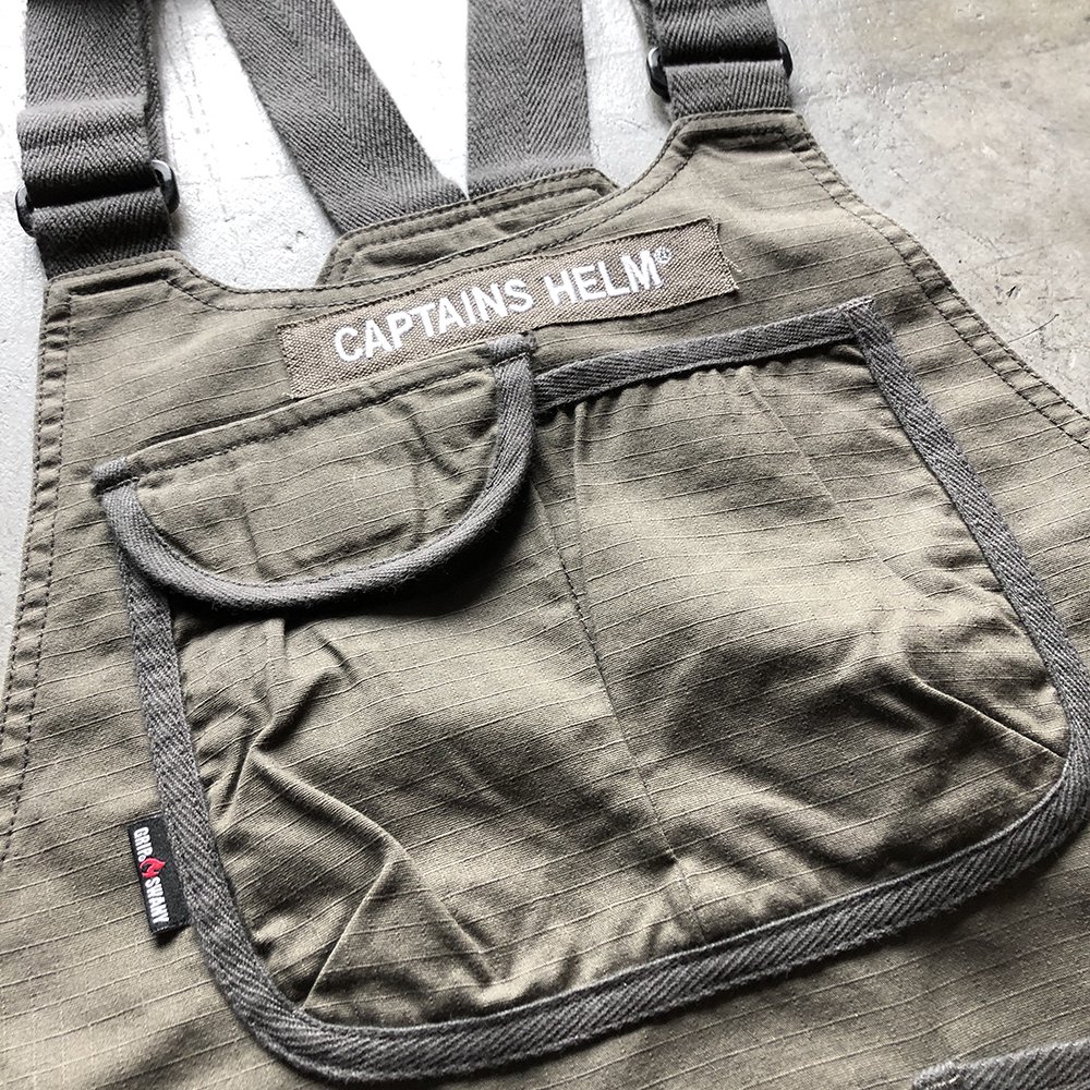 GRIP SWANY × CAPTAINS HELM #FIREPROOF APRON VEST -OLIVE - CAPTAINS