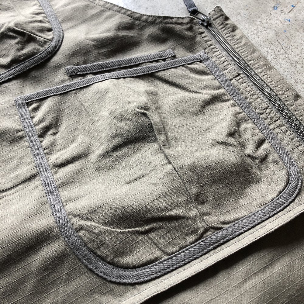 GRIP SWANY × CAPTAINS HELM #FIREPROOF APRON VEST -OLIVE - CAPTAINS