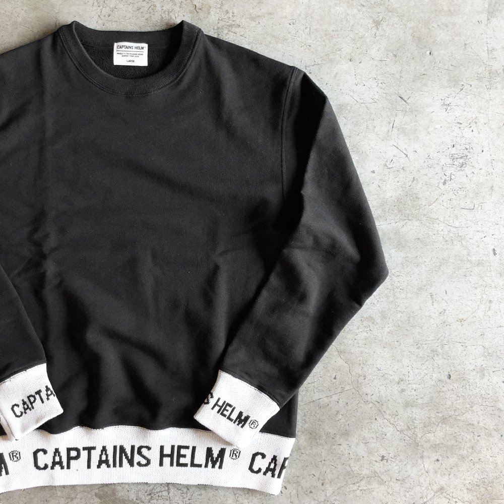 CAPTAINS HELM #LOGO JACQUARD RIB SWEAT - CAPTAINS HELM WEB STORE