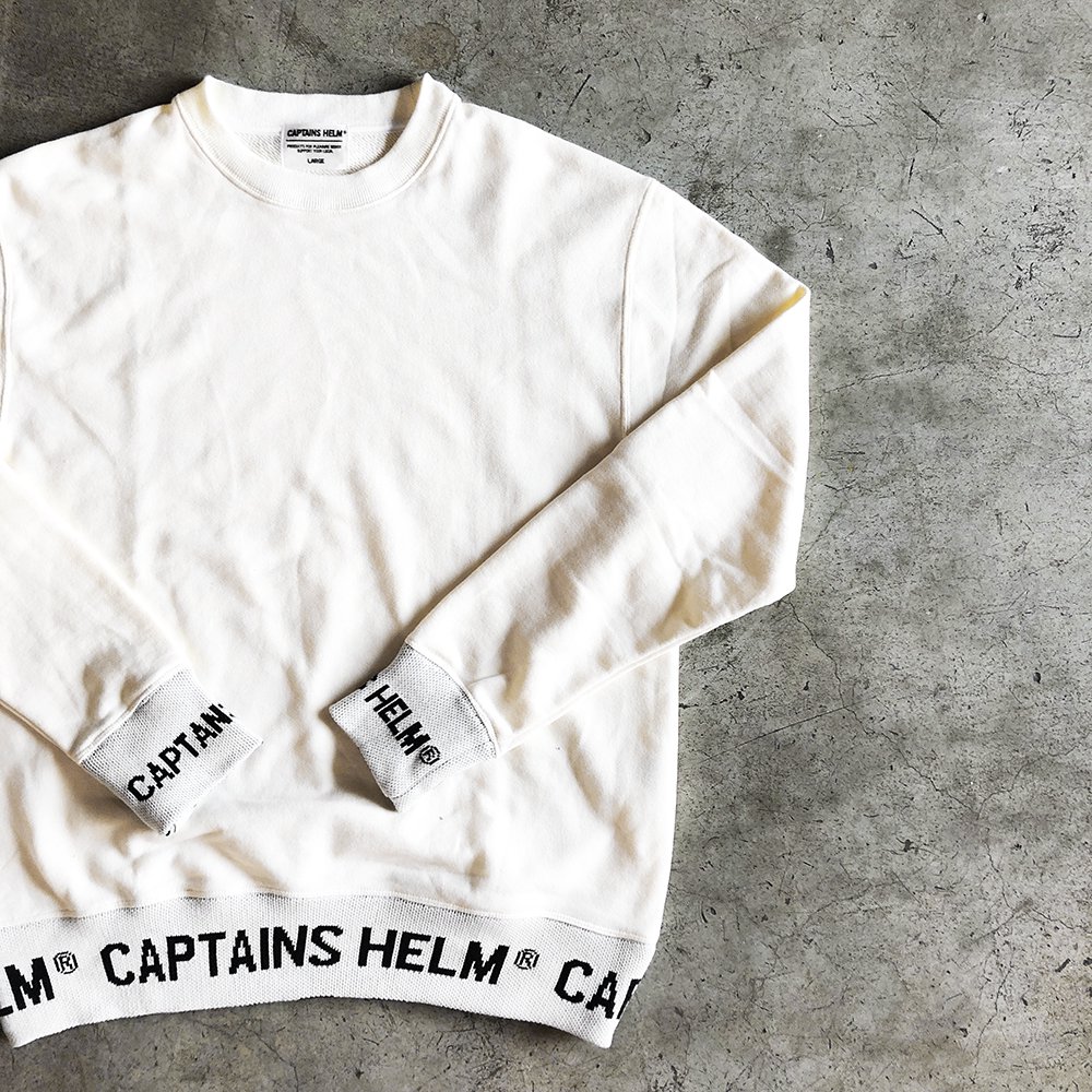 CAPTAINS HELM #LOGO JACQUARD RIB SWEAT - CAPTAINS HELM WEB STORE