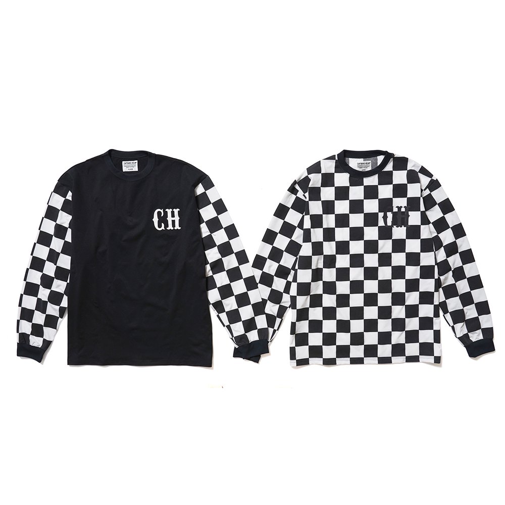 CAPTAINS HELM #CHECKER UV&DRY PRIMEFLEX L/S TEE - CAPTAINS HELM