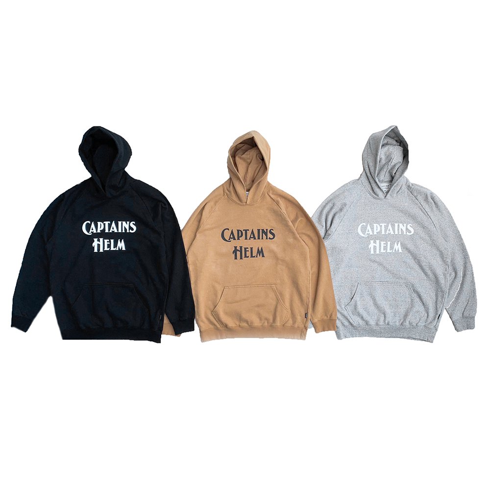 CAPTAINS HELM#RECYCLE COTTON LOGO HOODIE