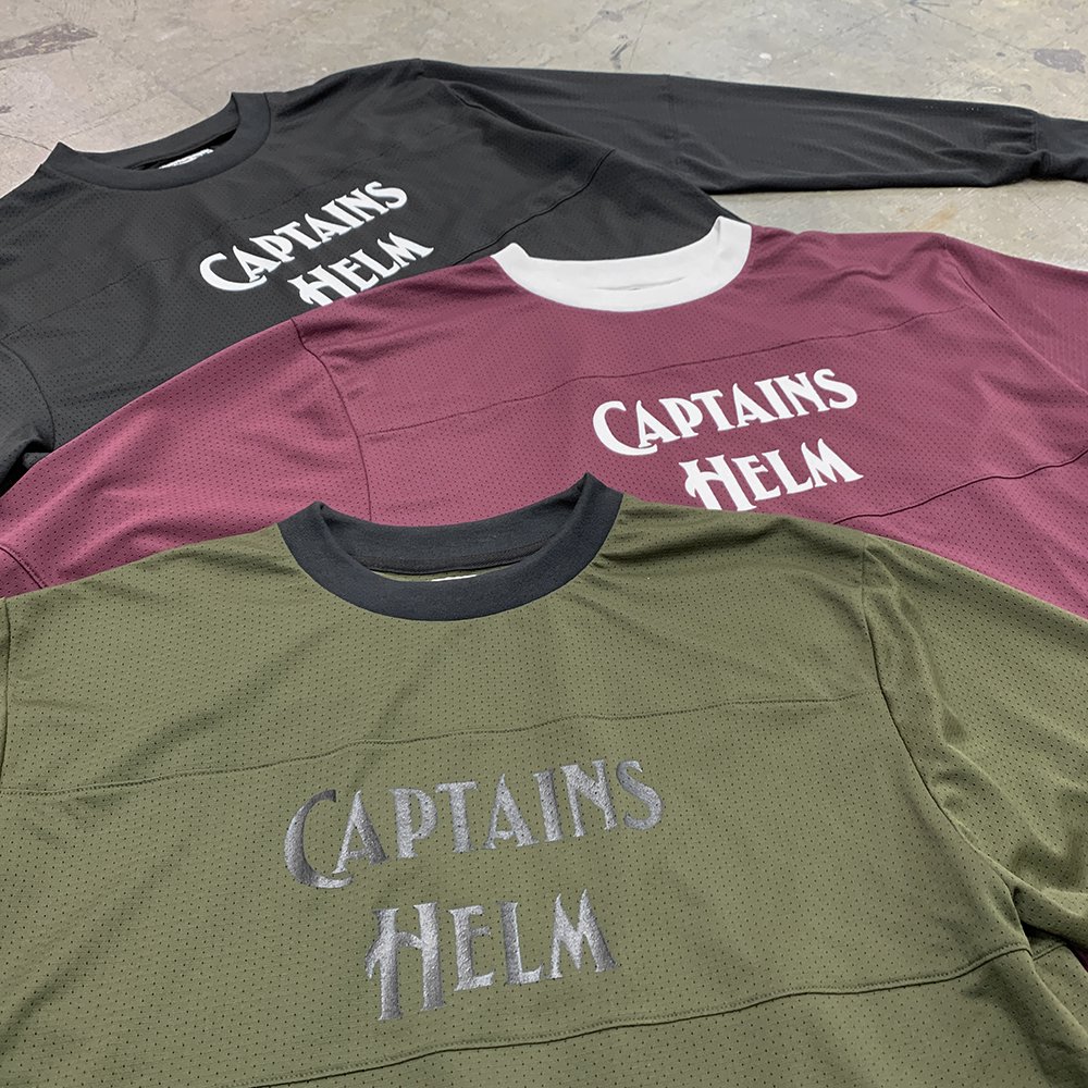 CAPTAINS HELM #LOGO MESH L/S TEE - CAPTAINS HELM WEB STORE