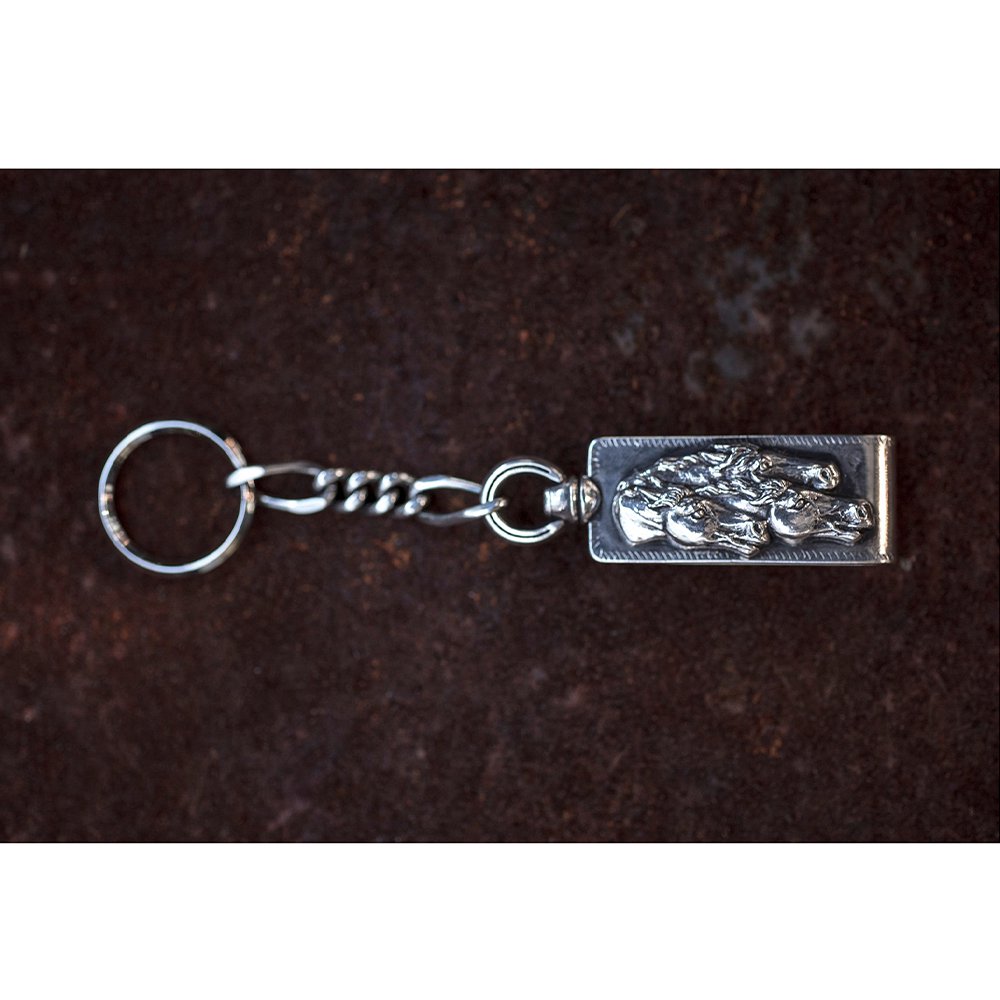 PEANUTS & Co.　#horse clip type keychain silver