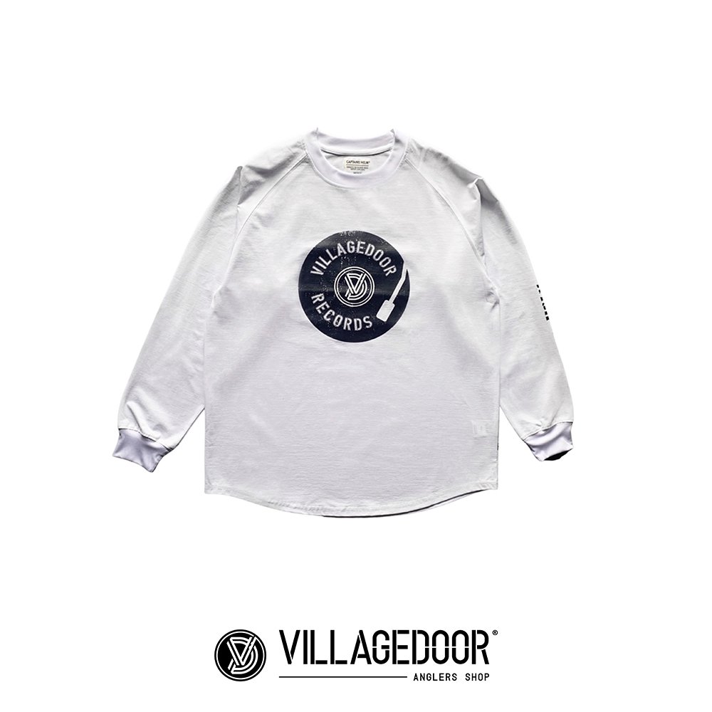 Villagedoor x CAPTAINS HELM #ACTIVE DRY L/S TEE (WHITE) - CAPTAINS