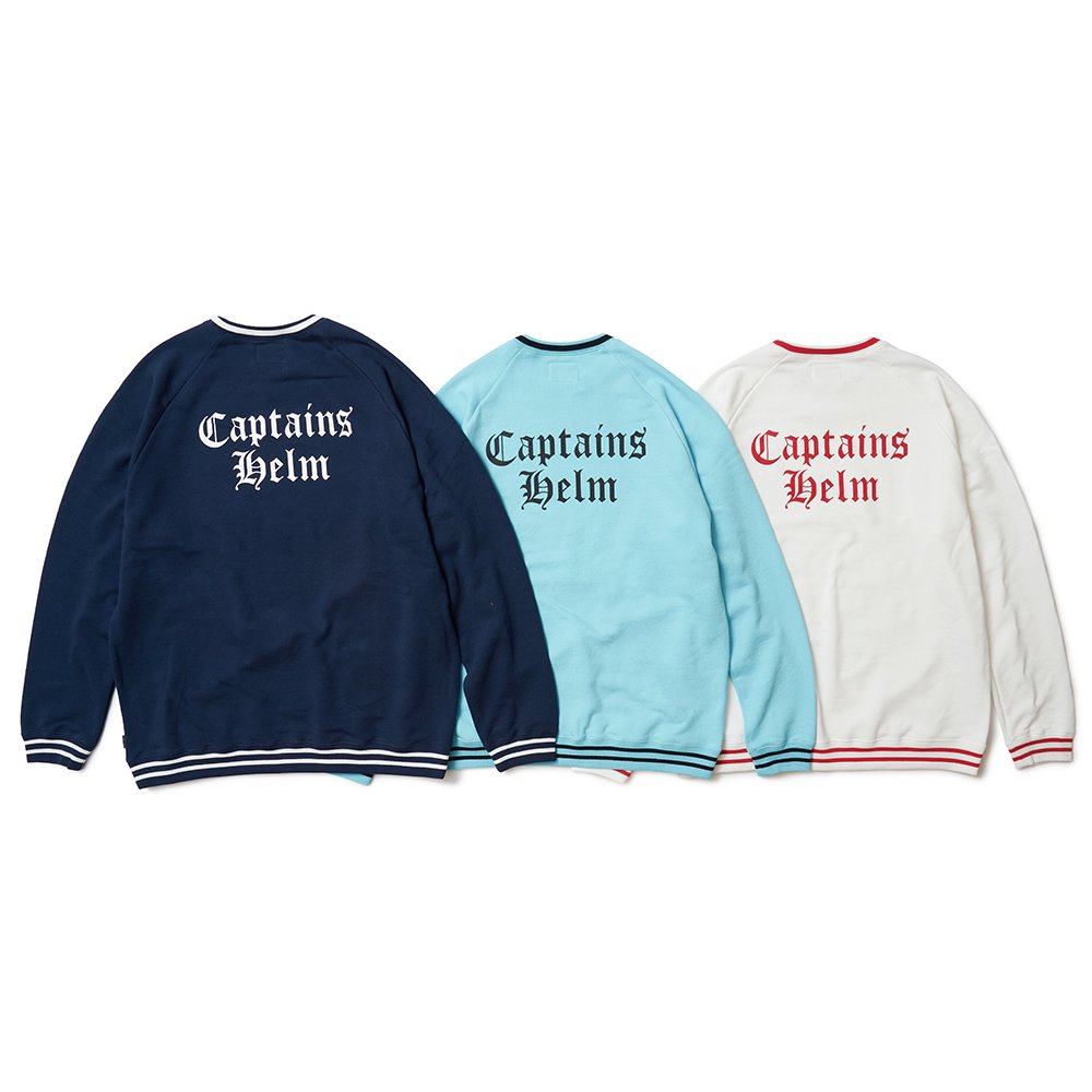 CAPTAINS HELM #LINE-RIB CREW SWEAT - CAPTAINS HELM WEB STORE