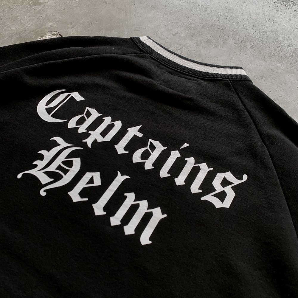 安心 CAPTAINS HELM LINE-RIB CREW SWEAT-BLACK | rpagrimensura.com.ar