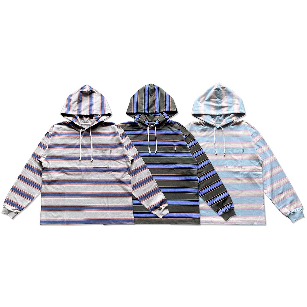 CAPTAINS HELM #BORDER HOODED TEE - パーカー