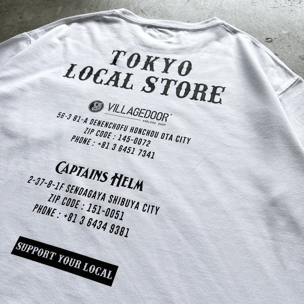 Villagedoor x CAPTAINS HELM #LOCAL STORES POCKET TEE - CAPTAINS