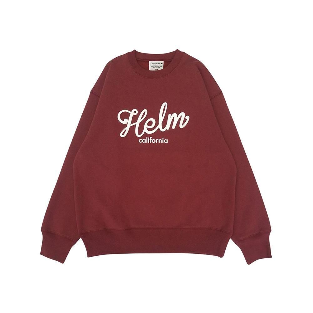 CAPTAINS HELM #CALIFORNIA CREW SWEAT -BURGUNDY-