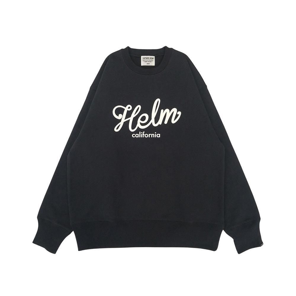 CAPTAINS HELM #CALIFORNIA CREW SWEAT -BLACK-