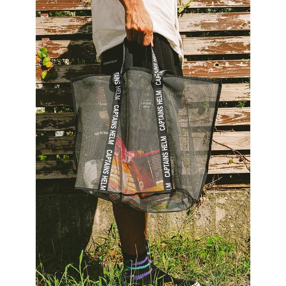 CAPTAINS HELM #MESH TOTE BAG -MEDIUM-