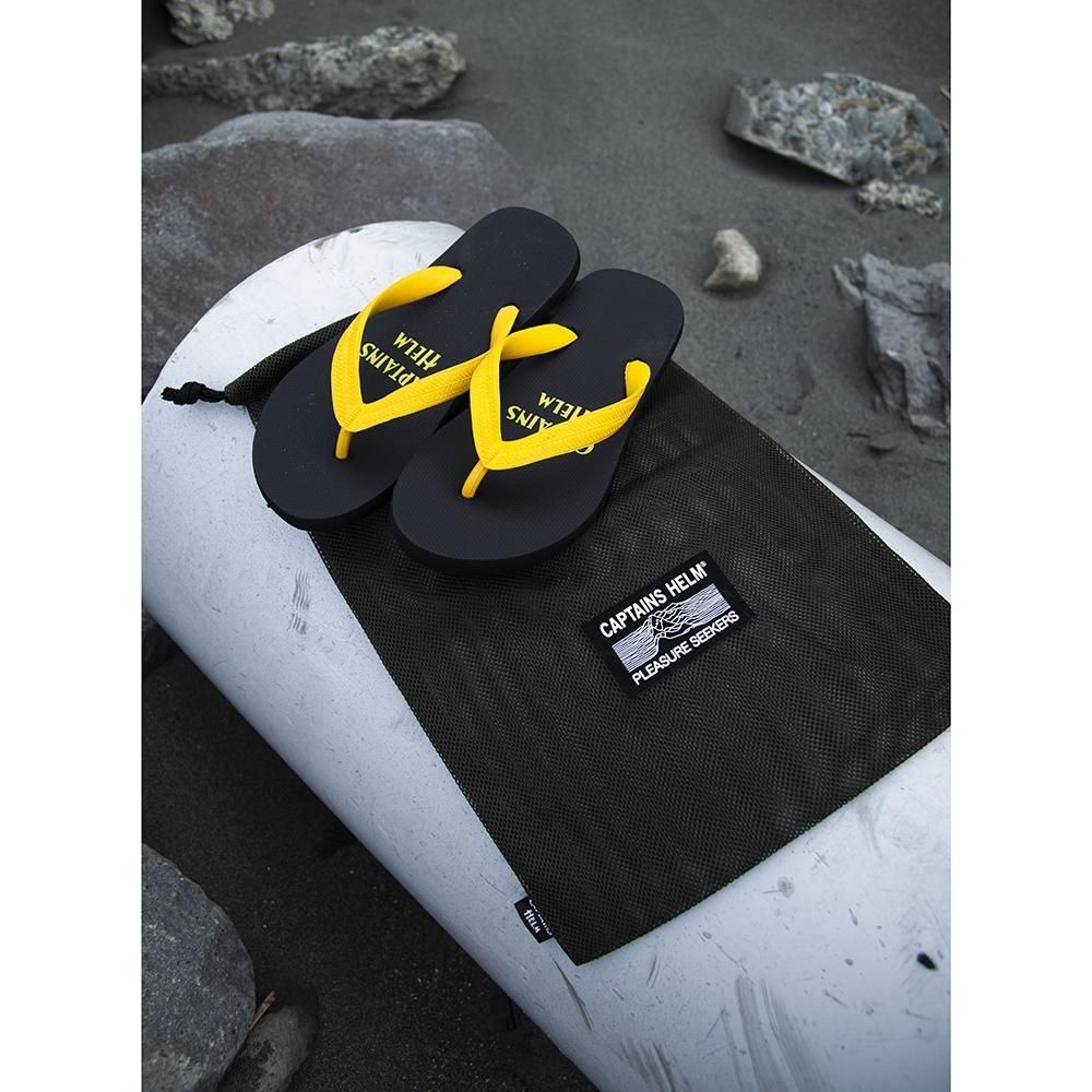 CYAARVO x CAPTAINS HELM#LOGO FLIP-FLOP with MESH BAG -YELLOW  BLACK-