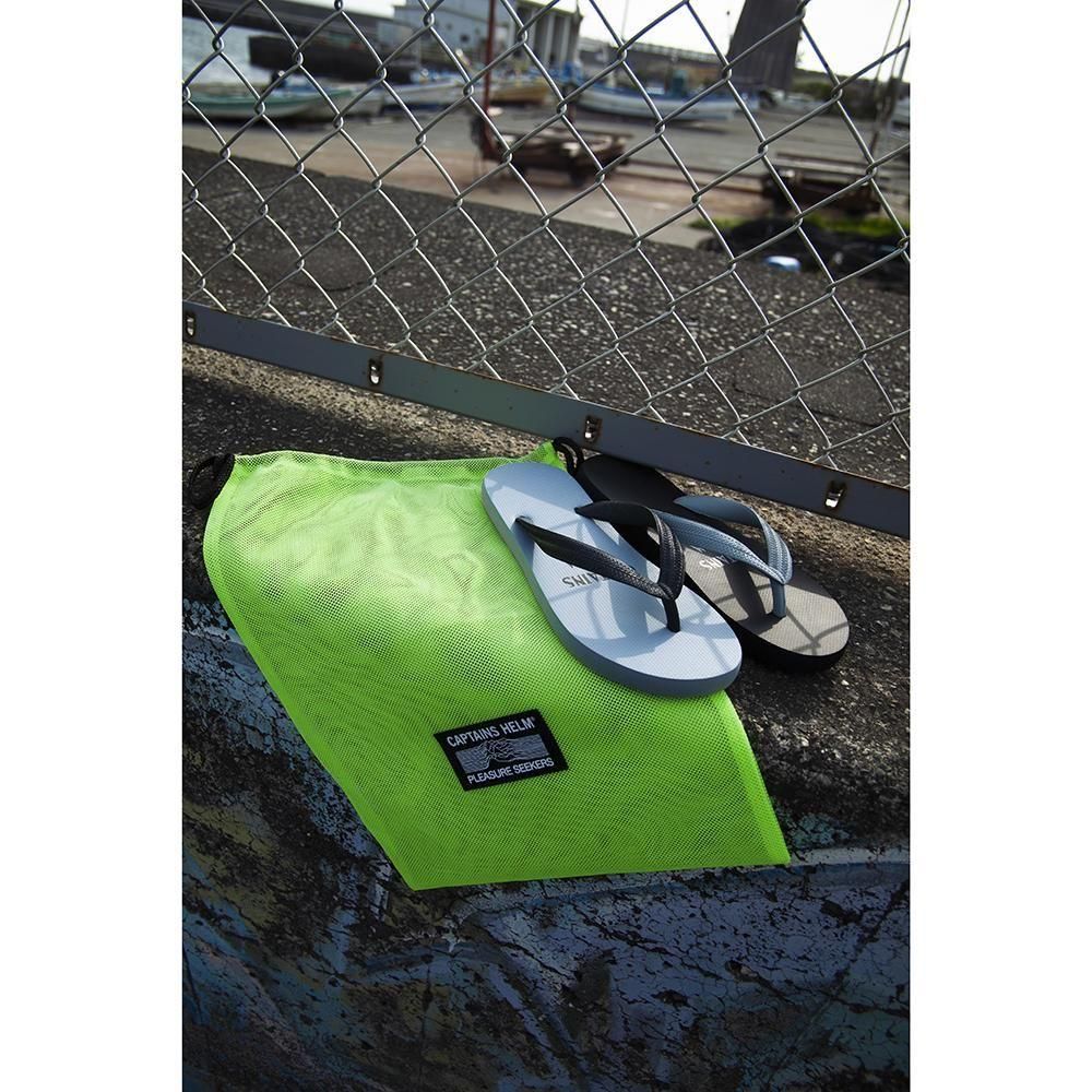 CYAARVO x CAPTAINS HELM#LOGO FLIP-FLOP with MESH BAG -GRAY  BLACK-