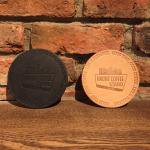 HAUNT COFFEE STAND by HELMS  Heritage Leather Co.#LEATHER COASTER