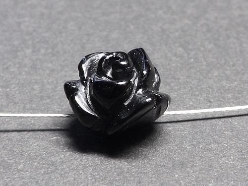 薔薇の彫刻パーツ オニキス 10ｍｍ/12ｍｍ/14ｍｍ - 天然石卸問屋