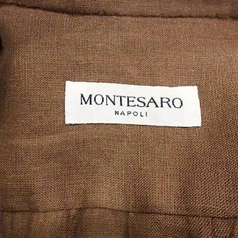 MONTESARO 【モンテサーロ】 リネン・ワイドスプレットカラー・プル 