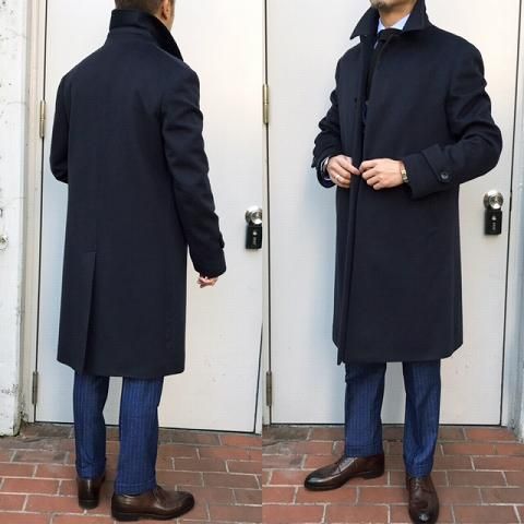 Hevo 【イーヴォ】 『CISTERNINO』 カシミア素材ステンカラーコート （Navy） - IL MARE ONLINE STORE ｜  イル・マーレ オンラインストア