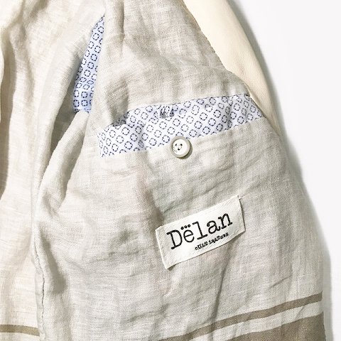 Delan 【デラン】 『GIULIANO』 ラムレザー・シングルライダース・ジャケット （オフホワイト） - IL MARE ONLINE  STORE ｜ イル・マーレ オンラインストア