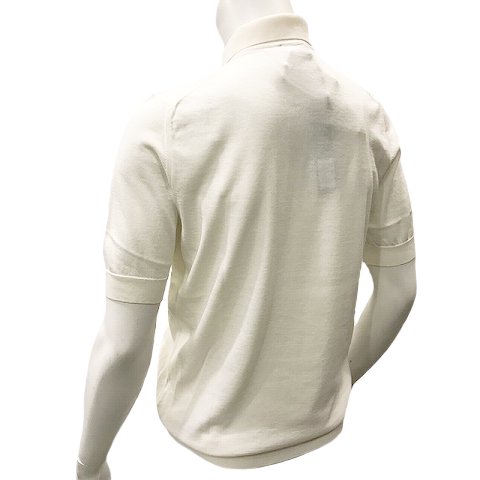 Drumohr 【ドルモア】 30Gハイゲージコットン・ポロシャツ （White