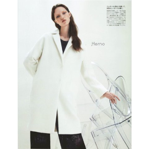 HERNO 【ヘルノ】 シルク・アンゴラ混紡ウールコート （White） - IL