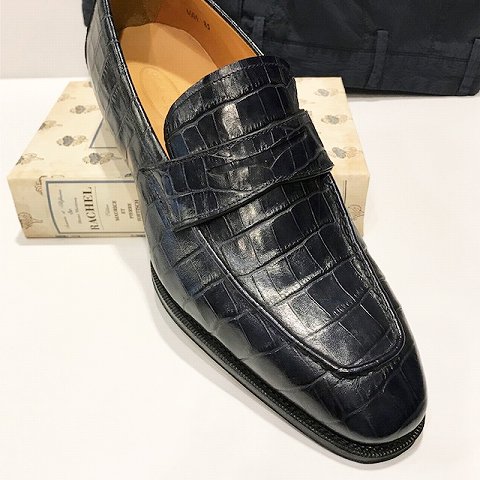 Agnelli & Sons 【アニエッリ・アンド・サンズ】 クロコダイルエンボス・コインローファー （Mezzanotte） - IL MARE  ONLINE STORE ｜ イル・マーレ オンラインストア