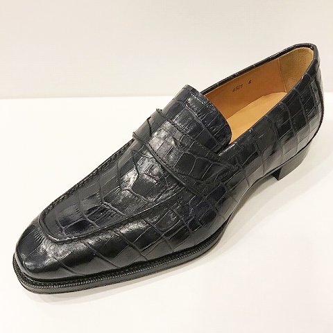 Agnelli & Sons 【アニエッリ・アンド・サンズ】 クロコダイルエンボス・コインローファー （Mezzanotte） - IL MARE  ONLINE STORE ｜ イル・マーレ オンラインストア