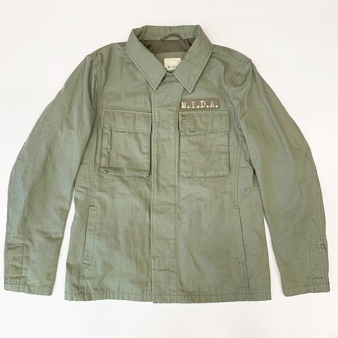 M.I.D.A 【ミダ】 『Lennon Coupe』 M193204 MILITARY SHIRT シャツジャケット（L.Olive） - IL  MARE ONLINE STORE ｜ イル・マーレ オンラインストア