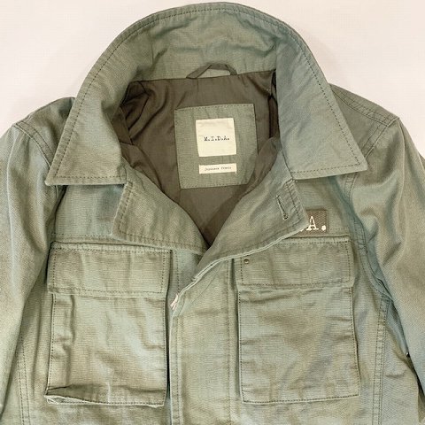 M.I.D.A 【ミダ】 『Lennon Coupe』 M193204 MILITARY SHIRT シャツジャケット（L.Olive） - IL  MARE ONLINE STORE ｜ イル・マーレ オンラインストア