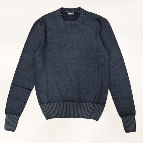 Drumohr 【ドルモア】 8Gファインメリノ・ガーメントダイ・クルーネック （746-Navy） - IL MARE ONLINE STORE ｜  イル・マーレ オンラインストア